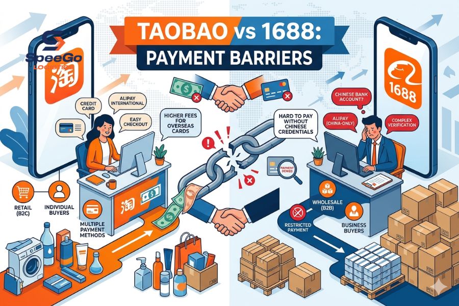 Taobao vs 1688: Payment Barriers