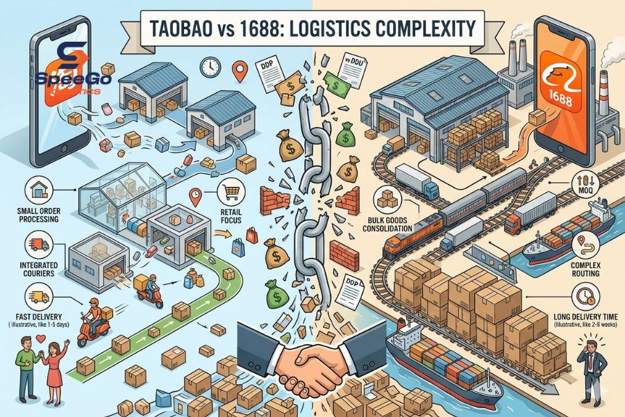 Taobao vs 1688: Logistics Complexity