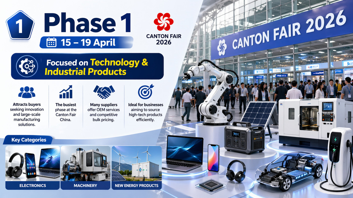 Phase 1 of Canton Fair 2026 (15 – 19 April)