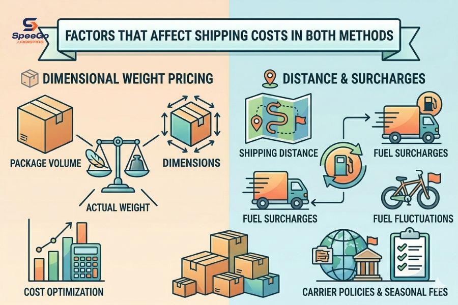 Factors That Affect Shipping Costs in Both Methods