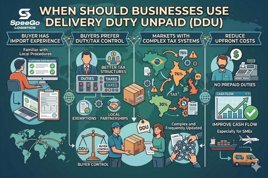 When Should Businesses Use Delivery Duty Unpaid (DDU)?
