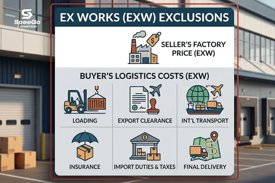 Costs Not Included in an Ex Works Price 